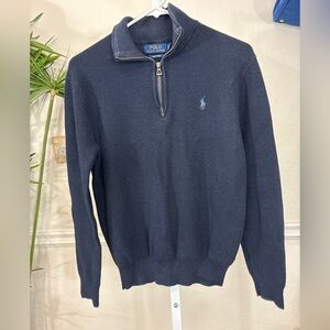 vintage polo ralph lauren italian yarn half zip sweater Small
